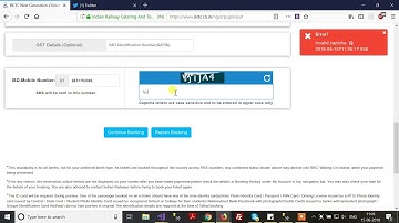 Invalid Captcha Error in irctc.co.in on tatkal booking