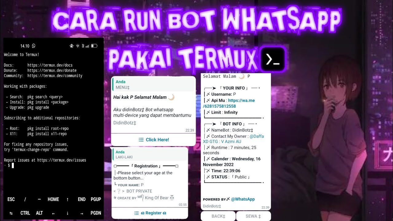 Tutorial cara run BOT pakai App TERMUX - YouTube