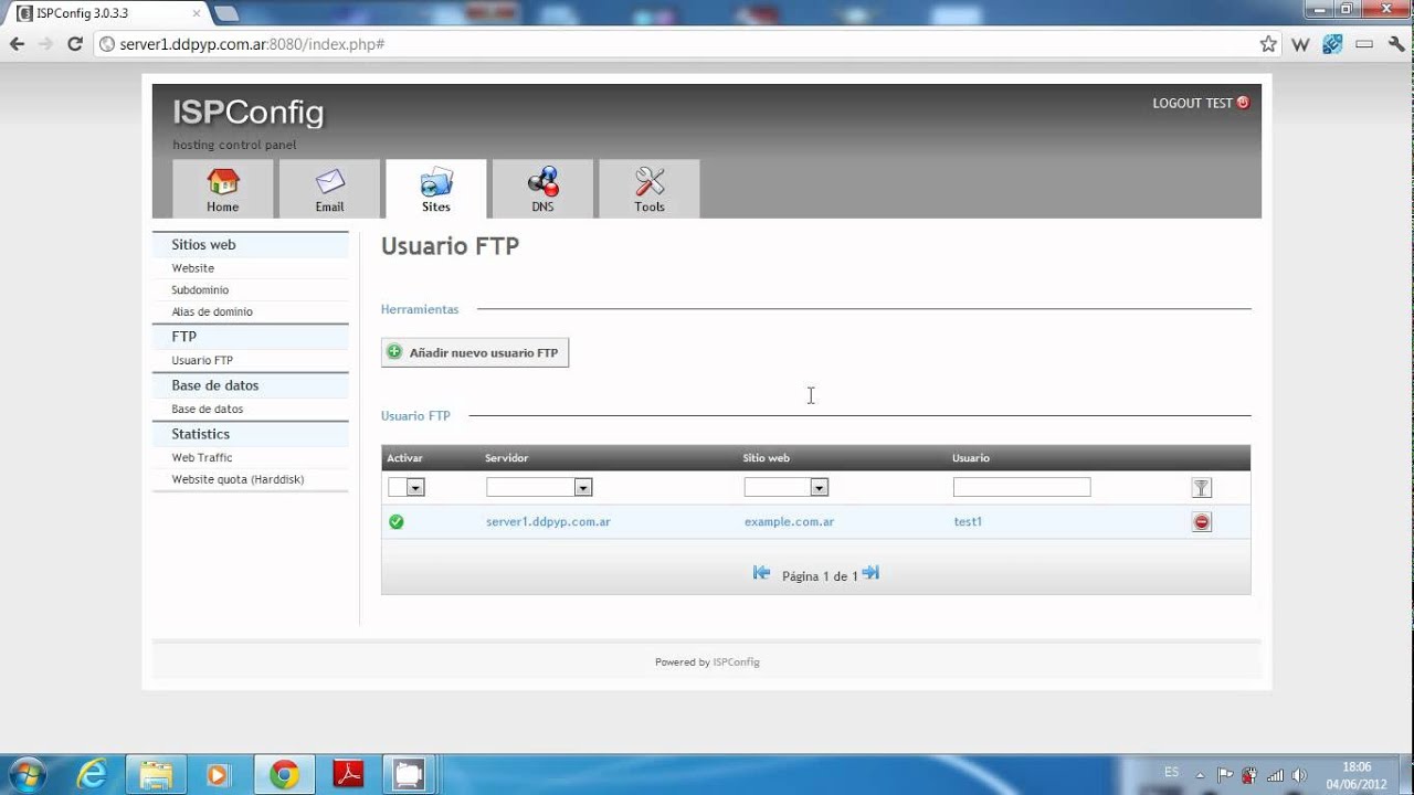 Tutorial panel de control de hosting Ispconfig DDPyP