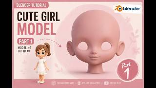 How to Model a Stylized Girl Head from a Cube in Blender | Part 1