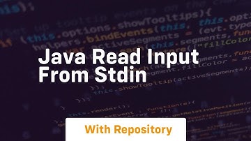 java read input from stdin
