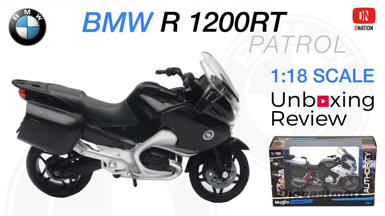 MAISTO 1:18 BMW R1200RT Germany R 1200 RT Police MOTORCYCLE BIKE DIECAST MODEL