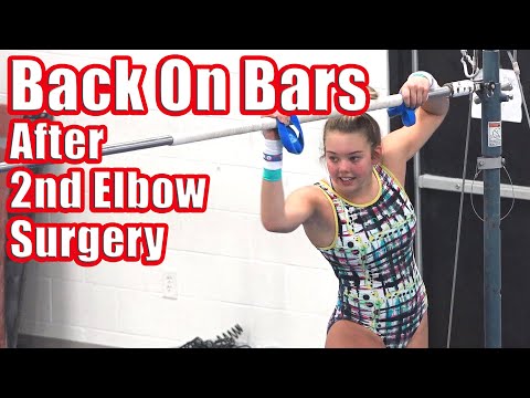 Back on Bars after 2nd Elbow Surgery | Whitney Bjerken Gymnastics