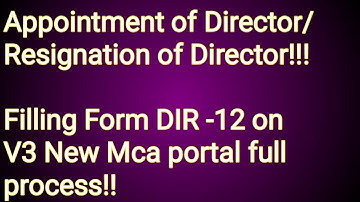 How to file DIR-12 for Director Appointment/Director Resignation Full Process @mnprofessionalservice