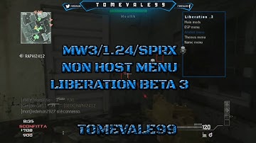 [MW3/1.24] Liberation Beta 3 Non-Host SPRX Mod Menu (Aimbot, Red Boxes & More!!!) +DOWNLOAD!