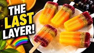 Rainbow Fruit Popsicles 🍦 | 100% Natural Fruit Popsicles | No Sugar | No Food Color | Easy Recipe