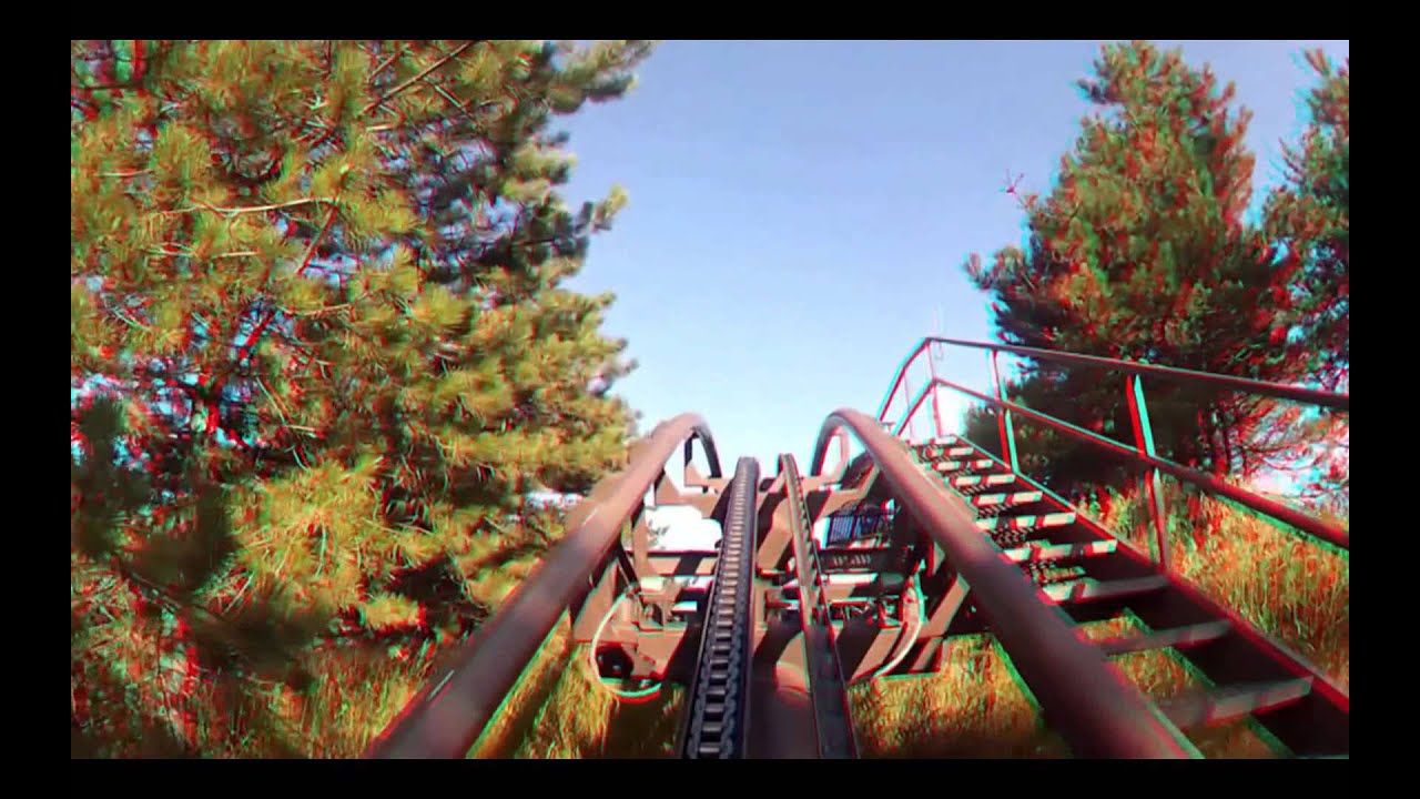 Dragon Mountain anaglyph glasses Roller Coaster YouTube
