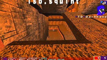 Quake 3 Rocket Arena - intricate steps between vs Clan TD - ra3map1 - broadway! POV