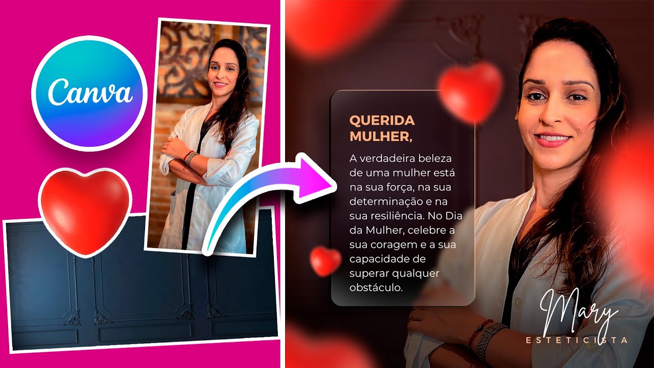 Como Fazer 🌸Arte Post DIA DAS MULHERES 🌺 [Arte Avançada no Canva]