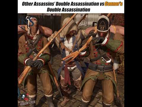 Двойное убийство других ассасинов против двойного убийства Коннора🦅 #assassinscreedii #gaming