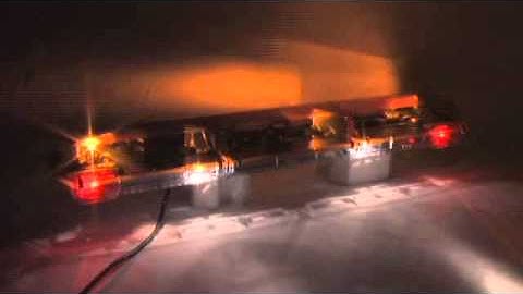 PSE Amber MX 7000 2 Speed Rotating Light Bar Flash Demonstration