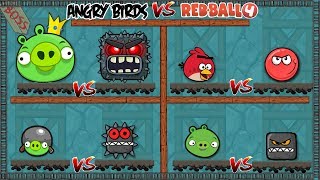 Angry Birds Vs Red Ball 4 Into The Cave Levels Super Boss Fights