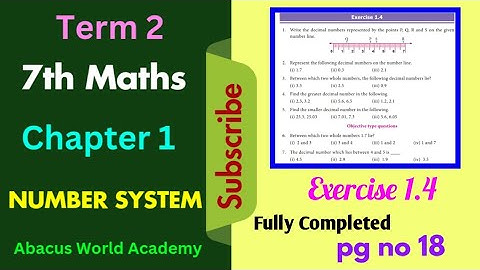 7th standard maths term 2 chapter 1 Number System Exercise 1.4 pg no 18