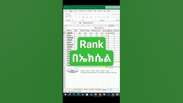 calculate sum, average and rank in excel formula | ኤክሴል ላይ ድምር ፣ አቬሬጅ እና ራንክ