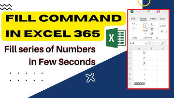 Microsoft Excel | how to use fill command in excel 365 | use of fill command in excel 2019 | Excel
