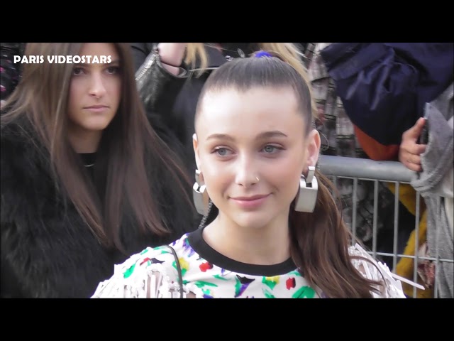Paris, France. October 05, 2021, Emma Chamberlain attends the Louis Vuitton  Cocktail Womenswear Spring/Summer 2022 as part of Paris Fashion Week on  October 05, 2021 in Paris, France. Photo by Laurent Zabulon/ABACAPRESS.COM