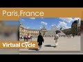 Virtual Cycle Ride In Paris Along the River Seine and Louvre and Eiffel Tower