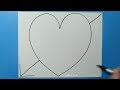 Daily Line Illusion # 131 / 3D Heart and Arrow Pattern / Satisfying Spiral Drawing / Art Therapy