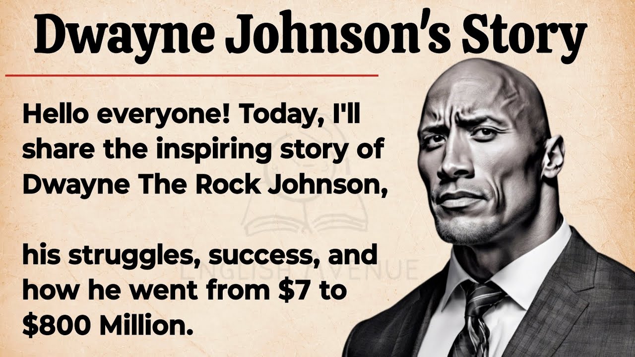 Outline Video Dwayne Johnson's Story || Learn English Through Story Level 1 π₯|| Graded Reader | Listening Practice