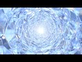 Travel Inside An Immersive Shiny Pristine Glass Crystal Light Tunnel 4K Motion Background for Edits