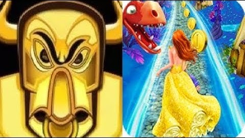 Agent Bull Run Endless Racing vs Princess Run Temple Dragon Escape