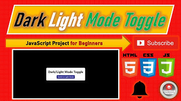Dark/Light Mode Toggle using HTML, CSS & JavaScript | Theme Switcher Project for Beginners