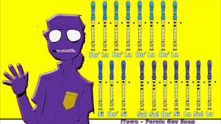 Video thumbnail of "iTownGamePlay - Purple Guy Song (Five Nights at Freddy's) en Flauta Dulce con Notas"