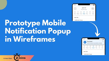 Prototype Mobile Notification Popup in Wireframes