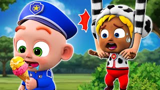 Clumsy Police Song 👮🏻| Baby Police Catch Thief 🚨| NEW Kid Songs & Funny Cartoon For Kids