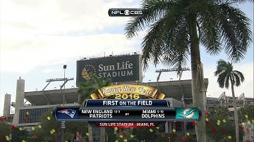 NFL on CBS - 2015 Patriots vs Dolphins - First on the Field & Game Intro