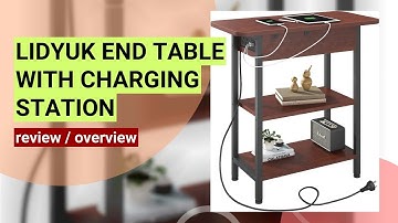 Review of the LIDYUK End Table with Charging Station: Perfect for Small Spaces!