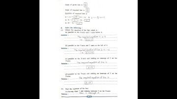 11th Commerce Mathematics and Statistics | Practical Book Solution | 10.Locus and Straight Line