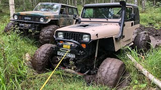видео: Patrol 42, Wrangler 44 и Samurai 54! Все это на нашей первой трассе) картинка: Patrol 42, Wrangler 44 и Samurai 54! Все это на нашей первой трассе)