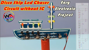 Disco Ship Led Chaser Circuit | Simple & Easy Electronics Project Using 2N2222 Transistor