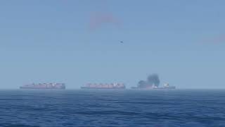 1 minute ago! A cargo ship carrying 150,000 tons of Russian ammunition was blown up by Ukraine