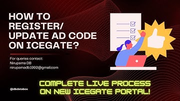 How To Update/ Register AD Code on ICEGATE? | Complete Process Shown | IEC | Import Export Series
