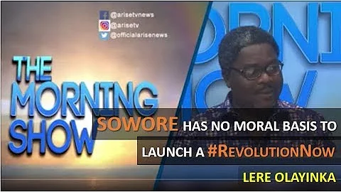 Sowore has no moral basis to launch a #RevolutionN...