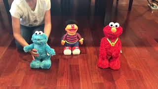 Tickle Me Elmo X TMX Elmo with Cookie Monster and Ernie