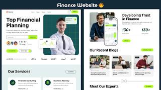 Build a Modern Finance Website 💻 | HTML CSS JavaScript Banking UI Design