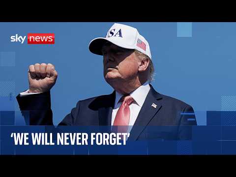 US President Donald Trump delivers speech