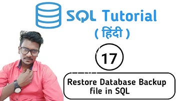 Restore Database Backup file in SQL Server | SQL Tutorial Hindi