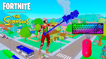 *NEW* SIMPSONS BATTLE ROYALE 🏆SteelSeries Apex Pro TKL ASMR😴Satisfying Keyboard Fortnite 360 FPS 4K