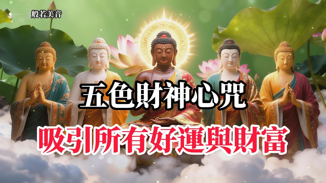 五色財神心咒  五色財神，全方位護佑，財富、事業、長壽、健康，一咒圓滿 #五色財神 #扎基拉姆 #觀音菩薩 #藥師佛 #藥師琉璃光如來 #瑤池金母 #金母 #西王母｜Buddhist Music