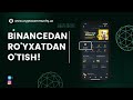 Binancedan ro'yxatdan o'tish!