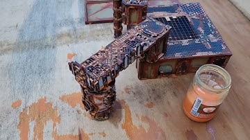 Part 3 scratch built Necromunda Kill Team board diy mdf modular scenery wash and finish