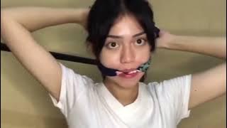 Gag & Blindfold Fun Silent Expression Challenge #gagtalkchallenge #blindfoldchallenge