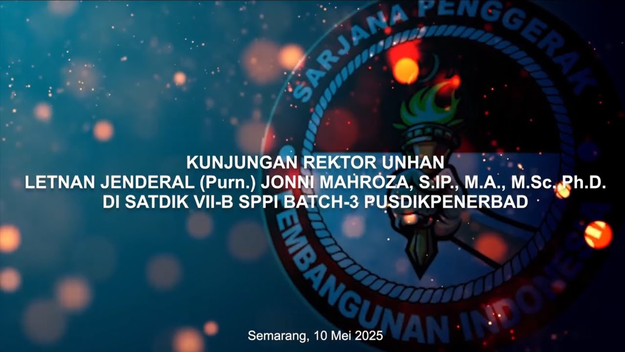 Pendidikan Dasar Dan Militer SPPI Batch 3 Tahun 2025 Di Pusdikpenerbad, Kunjungan Rektor UNHAN