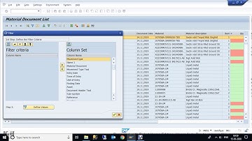 Material Document List - MB51 - SAP S/4 HANA