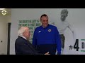 The President of Ireland visits the National Football Stadium at Windsor Park