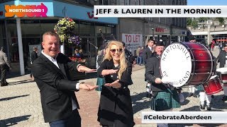 Newtonhill Pipe Band Perform Baby Shark In Aberdeen During The Celebrate Aberdeen Weekend